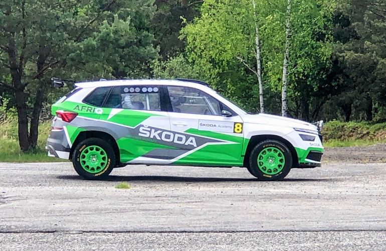 mid Vrchbela - Aufkleber in den typischen Skoda-Motorsportfarben Grün und Schwarz prägen die Studie. Solveig Grewe / mid