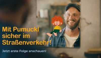 Pumuckl sensibilisiert für Gefahren im Straßenverkehr